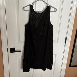 Black eyelet with crochet detail